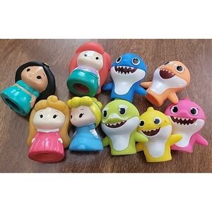 Baby Shark Bath Finger Puppets Set Educational Waterproof Fun + Princess